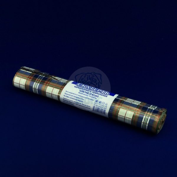 Скатерть одноразовая полиэтиленовая в рулоне «Ланч» 120*800 5шт 1/25
