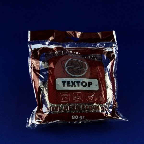 Губка для посуды металлическая «ТЕКСТОП» 1 шт 80г 1/60
