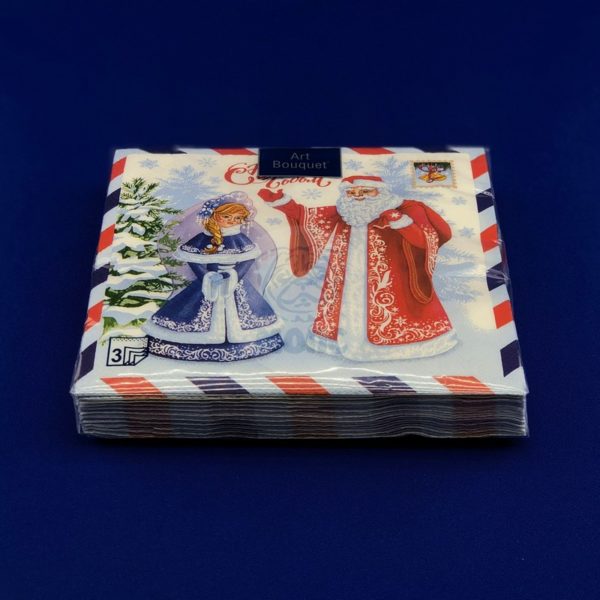 салфетка 20л 3сл  Букет Письмо Д.Морозу(33х33)1/12